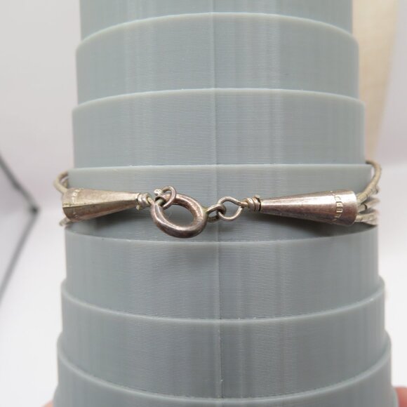 Vintage Native American Ella Peters Black Onyx Liquid Sterling  Silver Bracelet - Picture 3 of 9